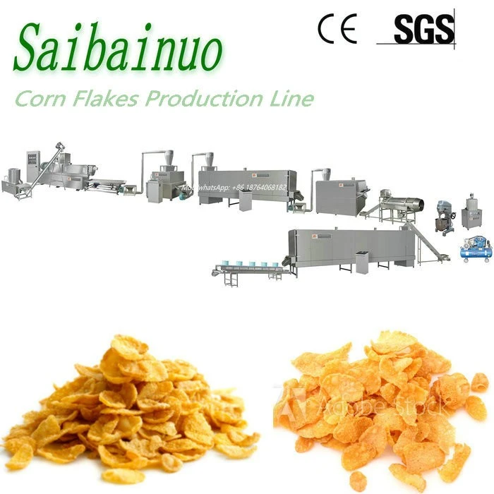 Instant Cereal Corn Flakes Breakfast Snacks Making Machine Line